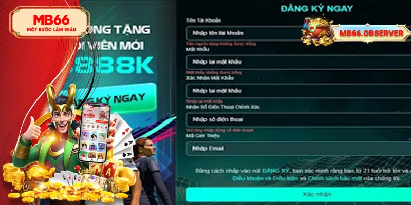 Đăng Ký MB66: Hướng Dẫn Chi Tiết, Nhận Phần Thưởng Khủng! 3 Hướng dẫn đăng ký tài khoản MB66